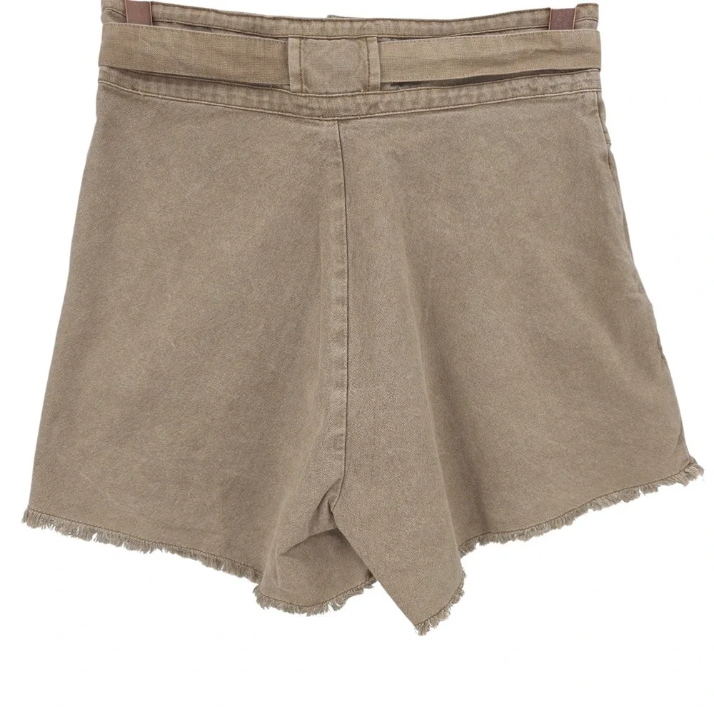 Free People Womens 2 Tan One Penny Tie Waist Shorts‎
